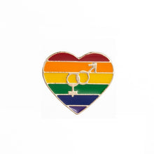 Load image into Gallery viewer, Rainbow Heart Enamel Pin - Astrata Trial Store