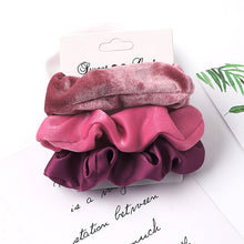 Load image into Gallery viewer, 3Pcs Vintage Scrunchie Set Elastic Hair Bands - Astrata Trial Store