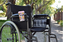 Load image into Gallery viewer, WHEELCHAIR ARMREST BAG AND CUP HOLDER - Astrata Trial Store
