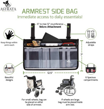 Load image into Gallery viewer, WHEELCHAIR ARMREST BAG AND CUP HOLDER - Astrata Trial Store
