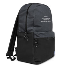 Load image into Gallery viewer, I Gave Up Embroidered Champion Backpack - Astrata Trial Store
