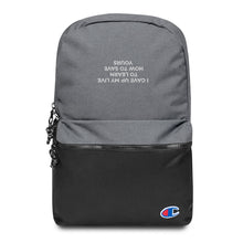 Load image into Gallery viewer, I Gave Up Embroidered Champion Backpack - Astrata Trial Store
