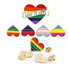 Load image into Gallery viewer, Rainbow Heart Enamel Pin - Astrata Trial Store
