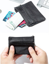 Load image into Gallery viewer, Card Coin Bags Key Holder Zip Leather Unisex Wallet - Astrata Trial Store
