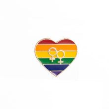 Load image into Gallery viewer, Rainbow Heart Enamel Pin - Astrata Trial Store
