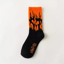 Load image into Gallery viewer, Creative High Quality Harajuku Fashion Men street Hip Hop Cotton Unisex happy socks Funny skateboard flame socks - Astrata Trial Store
