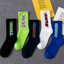 Load image into Gallery viewer, Socks Men And Women Stocks Couples Tide Socks Autumn New Letters Stocks Cotton Socks Hip Hop Street Sports - Astrata Trial Store

