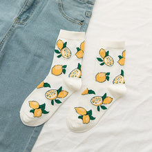Load image into Gallery viewer, New summer cartoon fruit cotton watermelon lemon strawberry banana avocado women Korean version of socks fashion street socks - Astrata Trial Store
