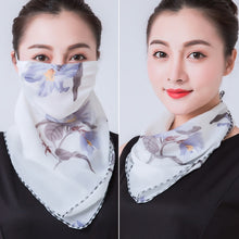Load image into Gallery viewer, Chiffon Neck Mask Women Scarf Fashion Print Hair Tie Flower Striped Headkerchief Summer Sunscreen Headwear Scarve - Astrata Trial Store
