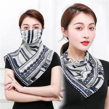 Load image into Gallery viewer, Chiffon Neck Mask Women Scarf Fashion Print Hair Tie Flower Striped Headkerchief Summer Sunscreen Headwear Scarve - Astrata Trial Store
