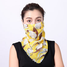 Load image into Gallery viewer, Chiffon Neck Mask Women Scarf Fashion Print Hair Tie Flower Striped Headkerchief Summer Sunscreen Headwear Scarve - Astrata Trial Store
